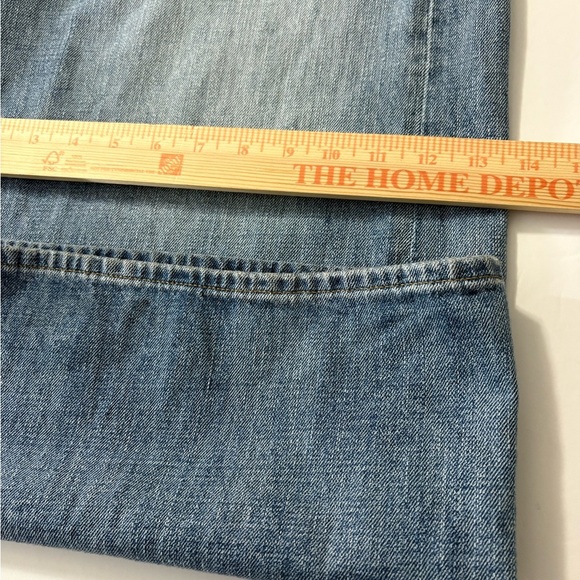 J. Crew High Rise Denim Super Wide-Leg Jeans. Tall, Gold Button Detail. - Picture 6 of 15
